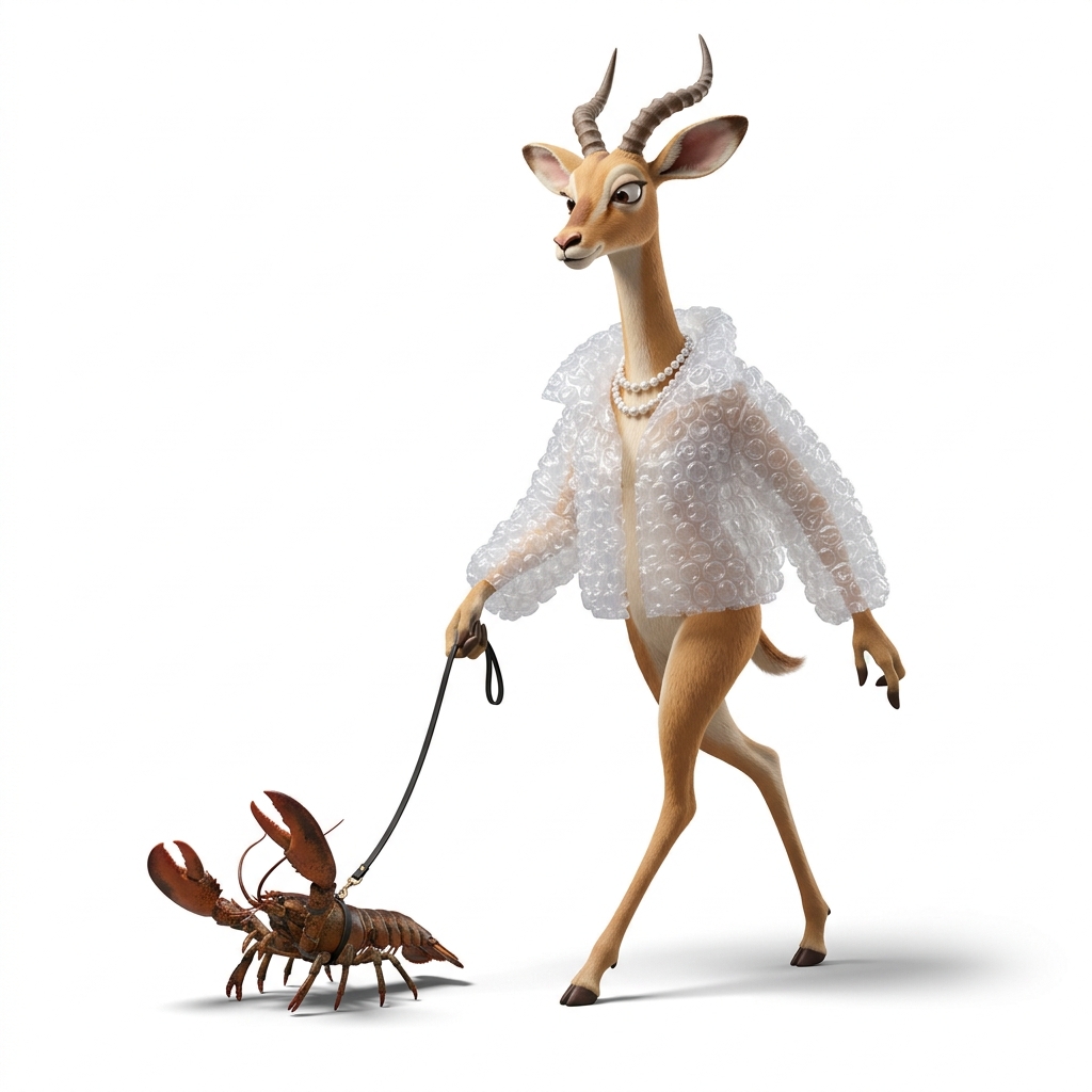 Lobster on lead